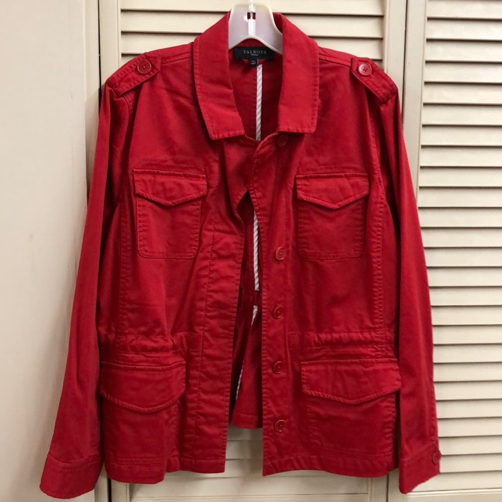 Talbots Red Large Petite Jacket